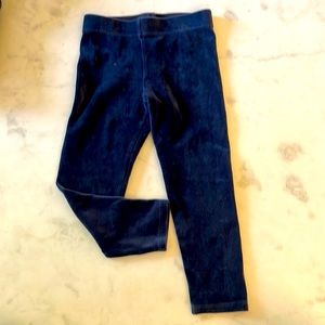 Mini Boden Navy Velour Leggings